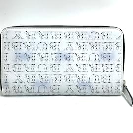 Burberry-Burberry White Leather Long Wallet-White