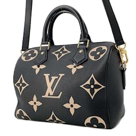 Louis Vuitton-Louis Vuitton Monogram Empreinte Speedy Bandouliere 25 Handbag-Black