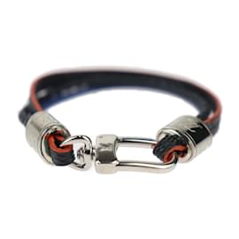 Louis Vuitton-Louis Vuitton Damier Canvas Leather Charm Bracelet-Brown,Black,Orange,Navy blue