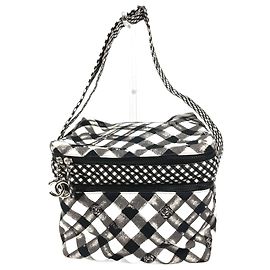 Bolsa de ombro de tecido branco Chanel Branco