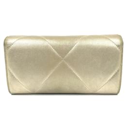 Chanel-Chanel Matelasse Gold Long Wallet-Golden