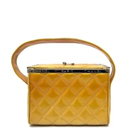 Chanel-Chanel Matelasse Vanity Handbag-Yellow