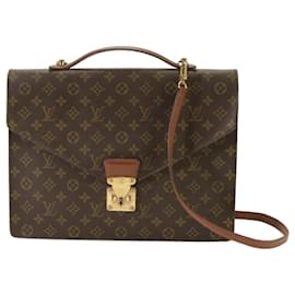 Louis Vuitton-Louis Vuitton Monogram Porte Document Bandouliere M53338 Shoulder Bag-Brown