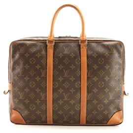 Louis Vuitton-Louis Vuitton Monogram Porte Document Voyage PDV M53361 Leather Bag-Brown