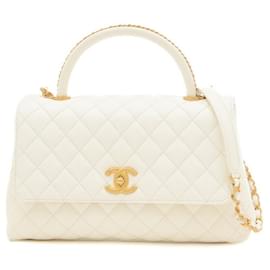 Chanel-Chanel Coco Handle 29 Matelasse Handbag-White