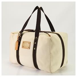 Louis Vuitton-Louis Vuitton Antigua Sac Weekend Ecru Boston Bag-Cream