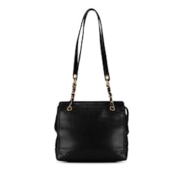 Chanel-Chanel Triple Coco Mark Chain Tote Bag-Black