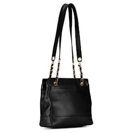 Chanel-Chanel Triple Coco Mark Chain Tote Bag-Black