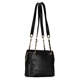 Chanel-Bolso de hombro Chanel Coco Mark Chain-Negro