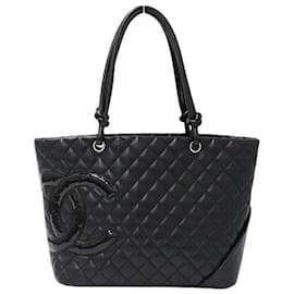 Chanel-Sac fourre-tout noir Chanel Cambon Ligne-Noir