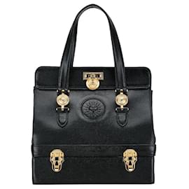 Versace-Bolsa Vanity de 2 camadas Versace Sunburst-Preto