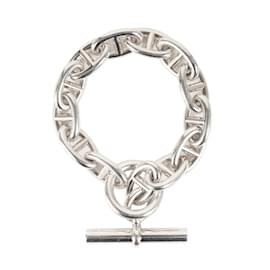 Hermès-Hermes Chaine d'Ancre Charm Bracelet-Silvery