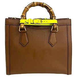 Gucci Diana Bamboo Lederhandtasche Braun