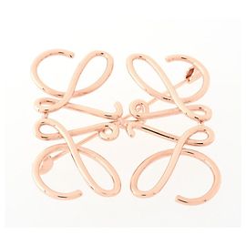 Loewe Anagram Brooch in Rose Gold Golden