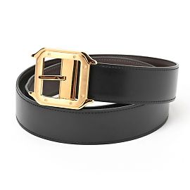Cartier Santos de Belt Marron Noir Doré