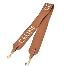 Céline-CELINE Sangle Longue en Jacquard-Blanc