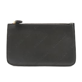 Balenciaga-Balenciaga Black Leather Card Wallet-Black