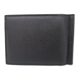 Balenciaga-Balenciaga Black Leather Bi-Fold Wallet-Black