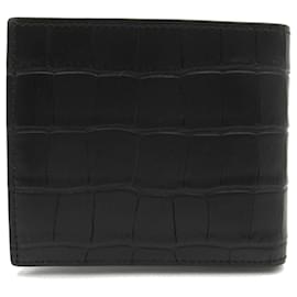 Balenciaga-Balenciaga Black Leather Bi-Fold Wallet-Black
