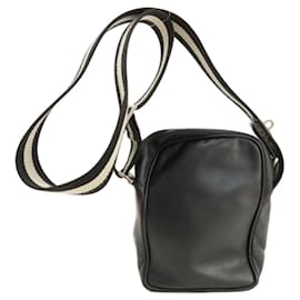 Bally-Bally Black Leather Shoulder Bag-Black