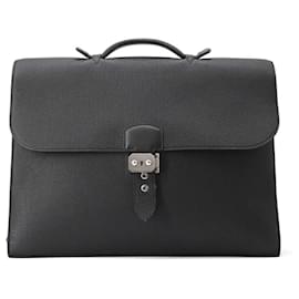 Hermès-Hermes Sac A Depeche 38 Briefcase-Black