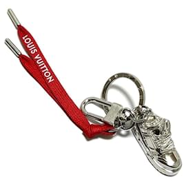 Louis Vuitton-Louis Vuitton Men's Key Holder LV Trainer Ring Charm-Silvery,Red