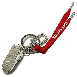 Louis Vuitton-Louis Vuitton Men's Key Holder LV Trainer Ring Charm-Silvery,Red