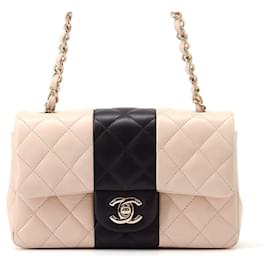 Chanel-Bolso de hombro con cadena Chanel-Negro,Rosa