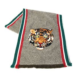 Sciarpa Gucci Brown Fringe Sherry Line Marrone