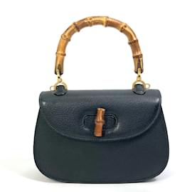 Gucci-Bolsa de couro preta Gucci-Preto