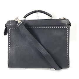 Fendi-Fendi 7VA406 Black Leather Handbag-Black