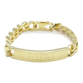 Maison Martin Margiela Pulsera de charm dorado MM6 Maison Margiela Dorado