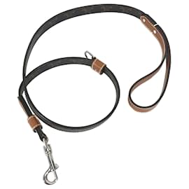 Céline-Celine Triomphe Dog Lead in Tan Brown-Brown