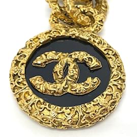 Chanel-Chaveiro Chanel Coco CC Mark Charm-Dourado