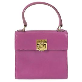 Céline Bolsa de couro roxa vintage Celine Roxo