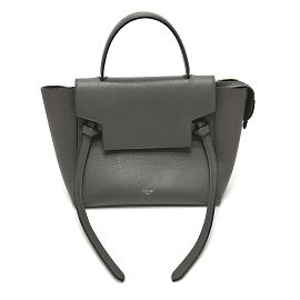 Céline Bolsa de couro cinza Celine 189153 Marrom