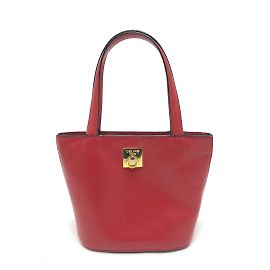 Céline Celine Red Leather Handbag Red