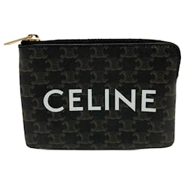 Céline-Celine Triomphe Coin Purse-Brown