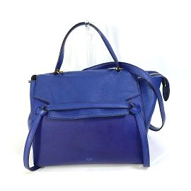 Céline Borsa a spalla in pelle blu Celine Blu