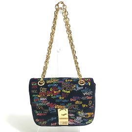 Céline Bolsa de ombro Celine Small C Bag com corrente Preto