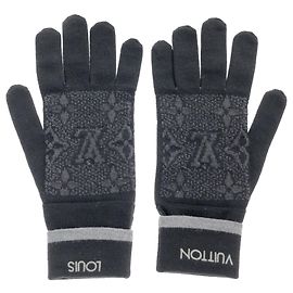Louis Vuitton Black Wool Gloves Black