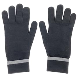 Louis Vuitton-Louis Vuitton Black Wool Gloves-Black