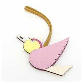 Hermès-Hermes Birdie Charm in Pink/Yellow/Multicolor-Multiple colors