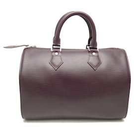 Louis Vuitton-Louis Vuitton Epi Speedy 25 Handbag in Cassis-Dark purple