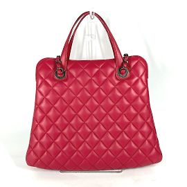 Chanel Pink Leather Tote Bag Pink