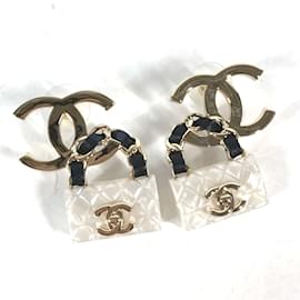 Chanel-Chanel Gold Stud Earrings-Golden