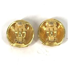 Chanel-Chanel Vintage Gold Clip Earrings-Golden