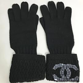 Chanel-Chanel Black Long Gloves-Black