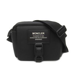 Moncler schwarze Polyester-Schultertasche Schwarz