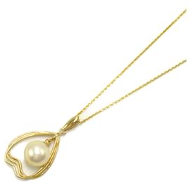 Tasaki-Collier en perles TASAKI en or jaune-Blanc